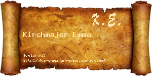 Kirchmajer Emma névjegykártya